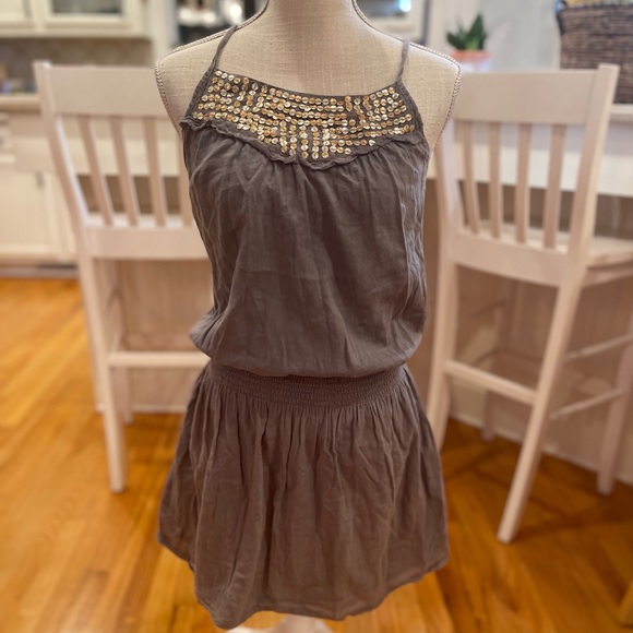 💜 5 for $25 or 3 for $18 Old Navy beige gray embellished tank top tunic … - Picture 1 of 7